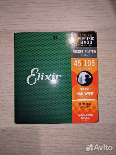 Струны Elixir акустика бас гитара