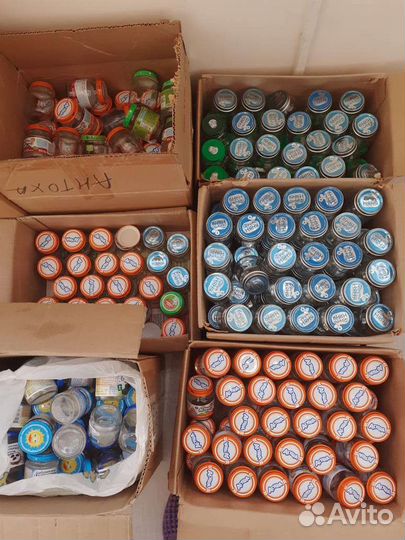 Стеклянные баночки из-под детского пита