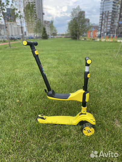 Самокат беговел трансформер 3 в 1 с родительской р
