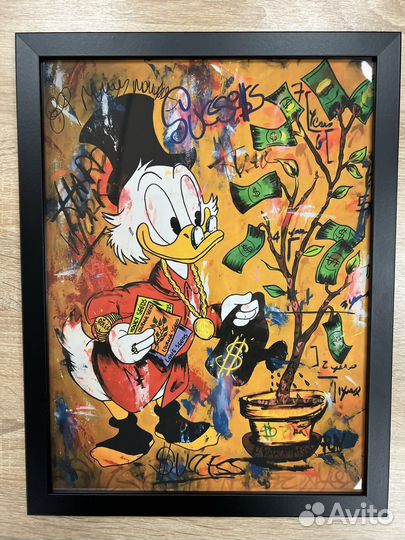 Картина на холсте Скрудж Макдак денежное дерево