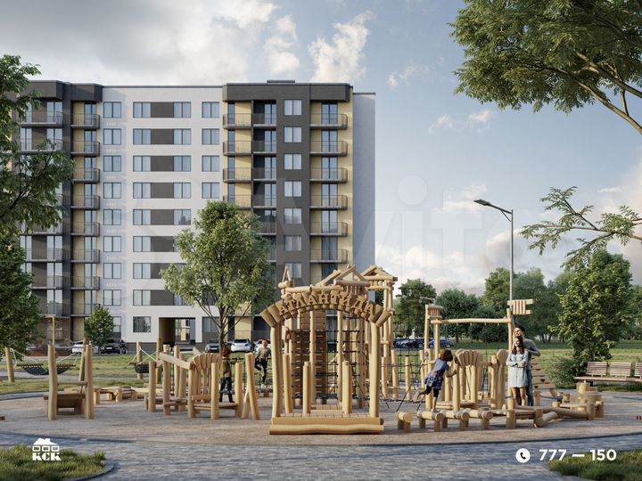 2-к. квартира, 74,1 м², 6/9 эт.