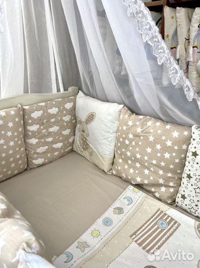 Бортики в кроватку новые