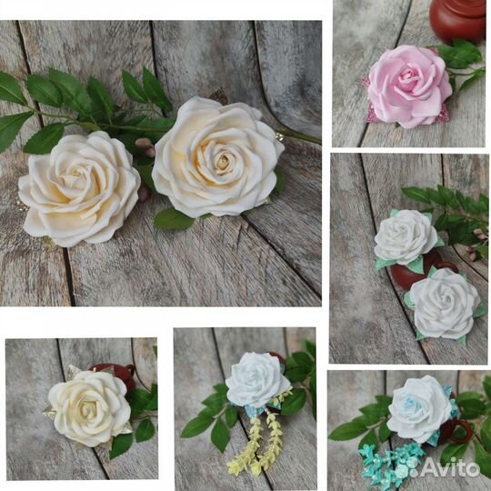 Резиночки с цветами из фоамирана