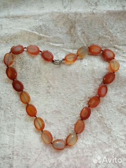 Бусы из сердолика.Натуральный камень