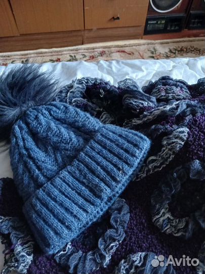 Шапка зимняя женская вязанная