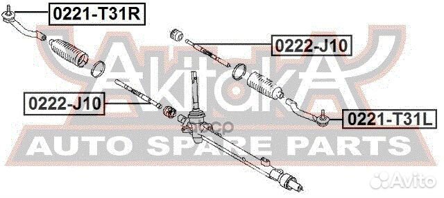 Наконечник рулевой правый 0221T31R asva