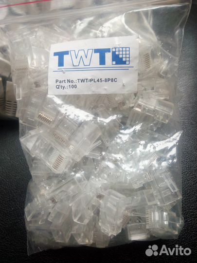 Коннектор RJ45 TWT под обжим витой пары