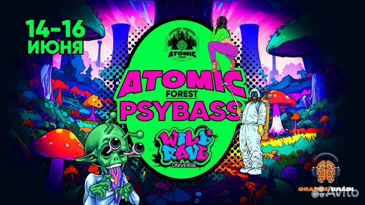 2 Билета на Wild Rave (Atomic Forest) / 14-16 июня