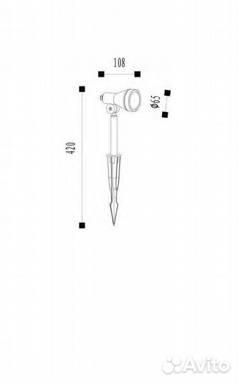 Ландшафтный светодиодный светильник Lucide Spike 27882/05/30