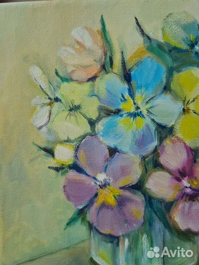Интерьерная картина маслом Цветы букет