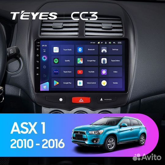 Магнитола Teyes CC3 Plus Mitsubishi ASX 2010-2016