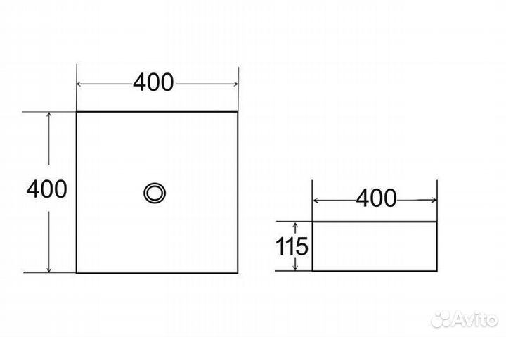 1063 Накладная раковина Golden Meadow, 400х400х115