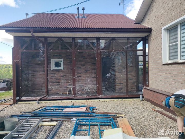 Мягкие окна на беседку