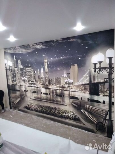 Поклейка обоев штукатурка шпатлёвка ремонт квартир