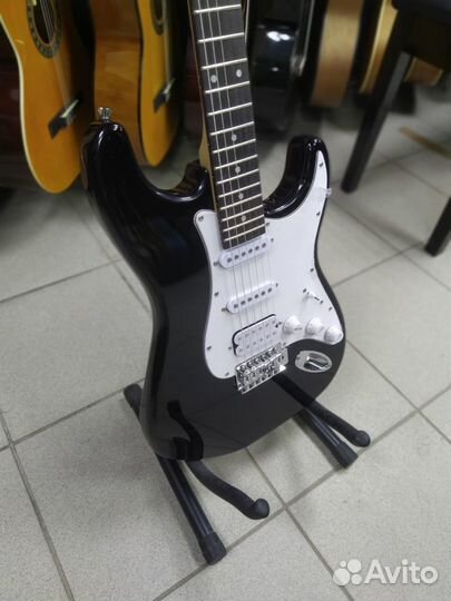 Черная Электрогитара с Хамбакером Новая Rocket