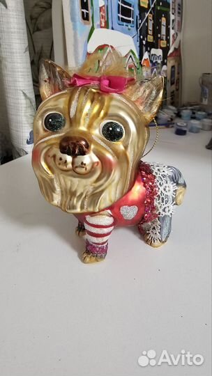 Елочные игрушки собаки