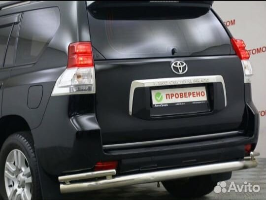 Защита заднего бампера prado 150