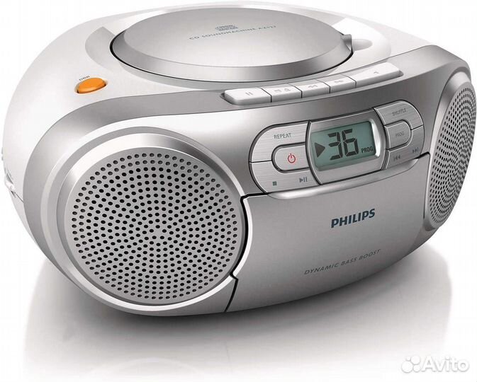 Аудиомагнитола Philips AZ127 CD+кассетник+радио