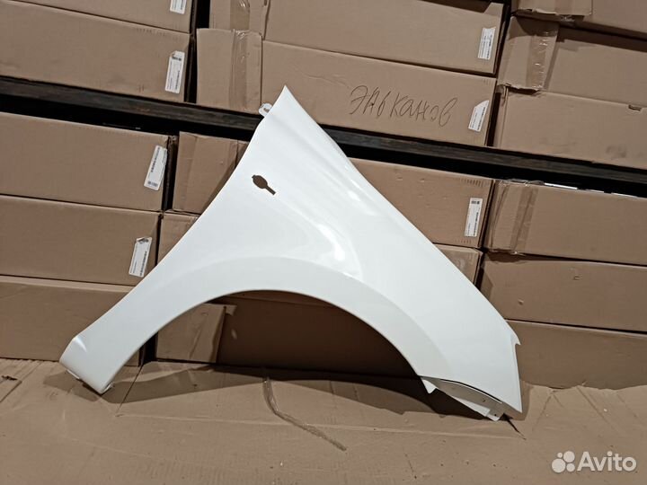 Крыло лада гранта правое цвет белый (пластик)