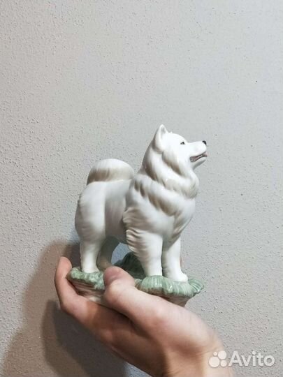 Редкая фарфоровая статуэтка собака lladro