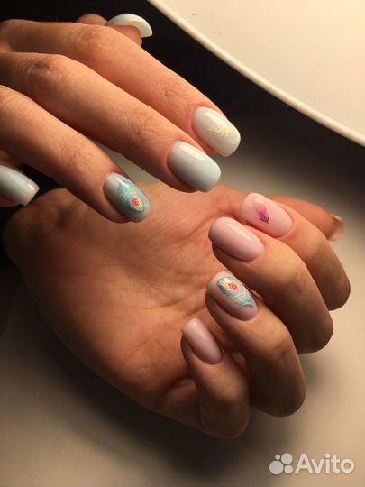 Маникюр с покрытием,педикюр