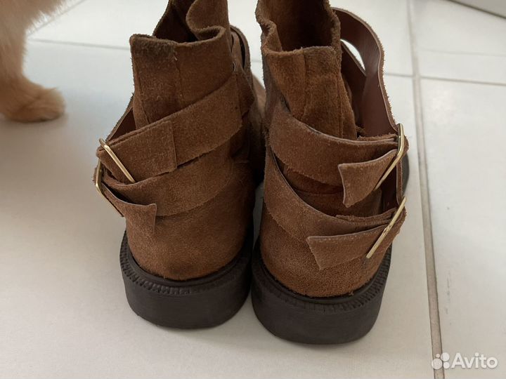 Ботинки женские mango,38 размера,натуральная замша