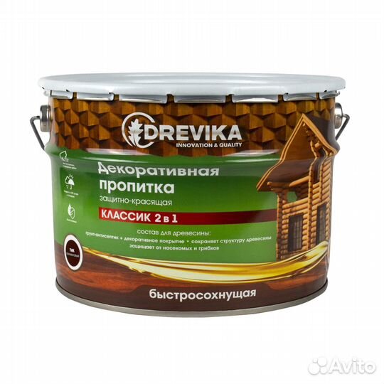 Декоративная пропитка для дерева Drevika 9л