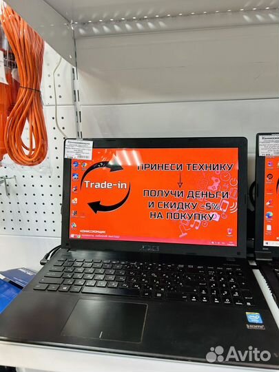 Ноутбук asus Celeron n2830-2.16Ghz 4ozu 250hdd k5