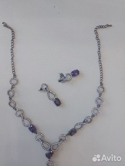 Ожерелье и серьги swarovski