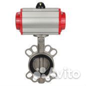 Затвор дисковый поворотный DN.ru 316L-316L-NBR Ду200 Ру16, корпус - нержавеющая сталь, диск - нержав