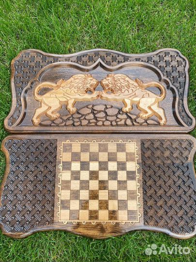 Нарды львы резные ручной работы