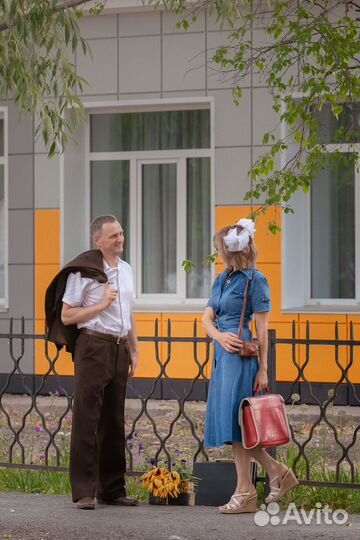 Джинсовое платье. Ретро