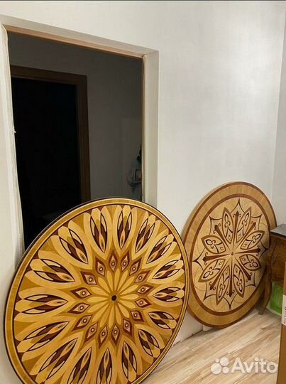 Панель мозаичная паркетная панно маркетри шпон 1