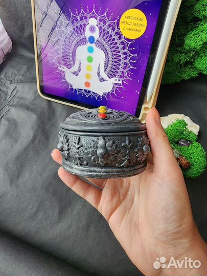 Шкатулка из гипса хамса чакры рука Фатимы