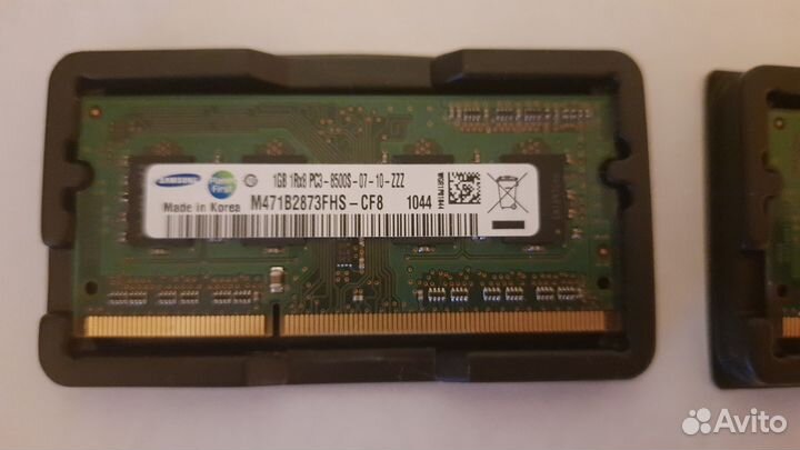 Оперативная память Samsung sodimm ddr3 1Gb X 2шт