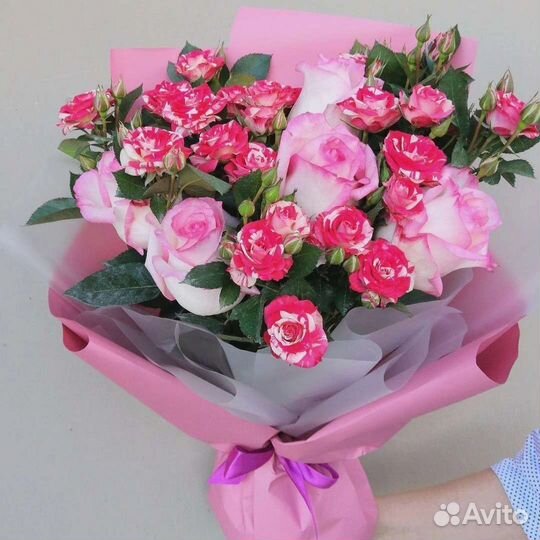 Цветы розы букет