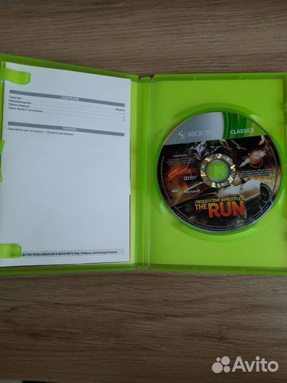 Диск для xbox 360 Need for speed the run