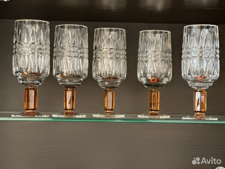 Бокалы хрустальные Олимпийский огонь СССР