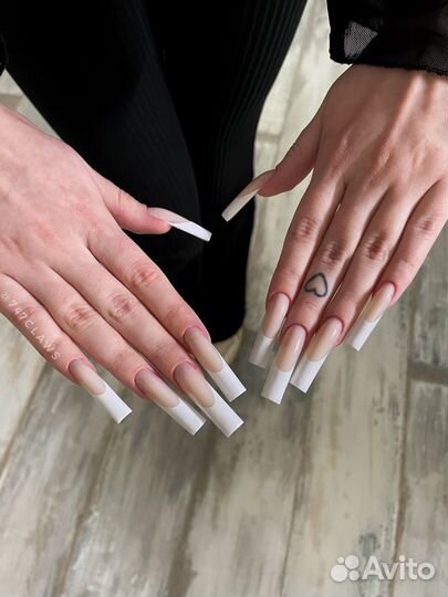 Маникюр наращивание ногтей
