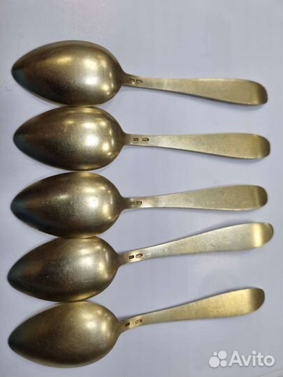 Ложки чайные. Кофейные. Серебро, эмаль