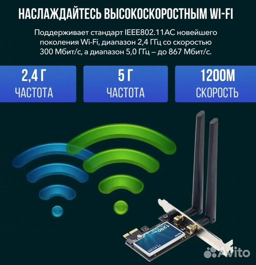 Fenvi FV-AS1200 Wi-Fi+ Bluetooth адаптер для пк