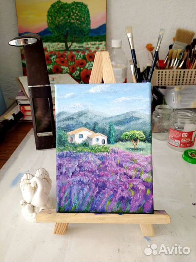 Картина маслом на холсте Лаванда Пейзаж