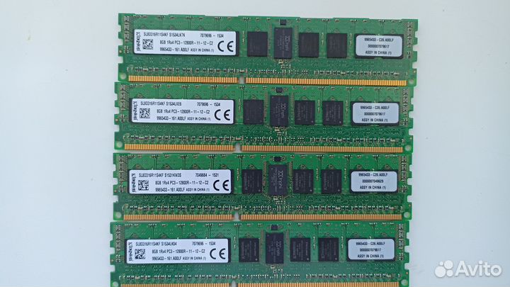 Ddr3 ECC REG 1600MHz 2 комплекта 8Gbx4шт (32GB)