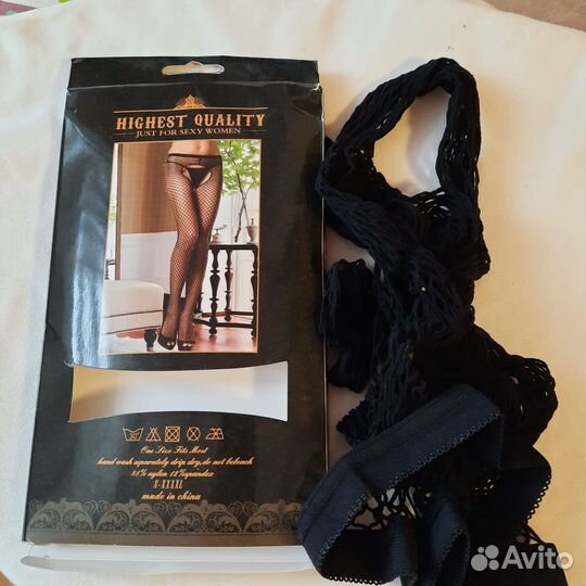 Красные трусики, колготки, сетка комбинезон