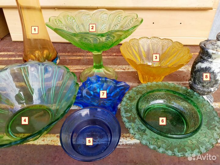 Вазы, конфетницы, стекло СССР