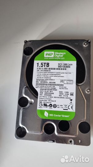 Жесткий диск Western digital 1.5 Tb, Toshiba 2 Tb