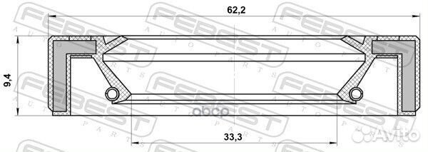 Сальник привода 33.3x62.2x9.4 Febest 958