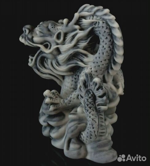 Статуэтка Дракон китайский литьевой мрамор 9 см