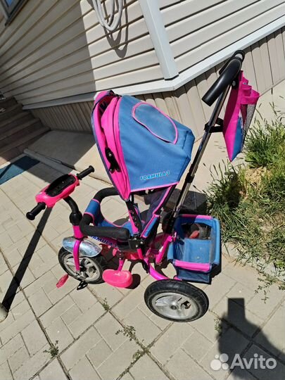 Детский велосипед с родительской ручкой