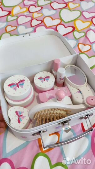 Деревянный набор детской косметики